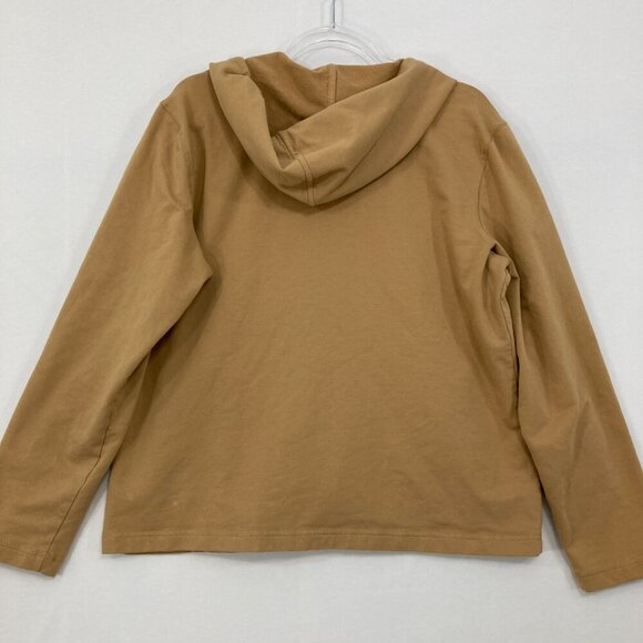 Lauren Ralph Lauren size XL Light Brown Relaxed Full Zip Hooded Comfy Jacket - Picture 8 of 12